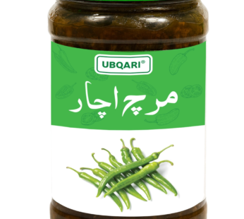 Ubqari Mirch Achar – 400 gm | Spicy Green Chili Pickle